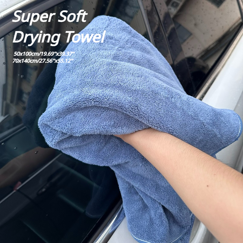 Microfiber Car Cleaning Towels Thickened Soft Drying Cloth Car Body Washing  Towel Double Layer Cleaning Rag - Temu