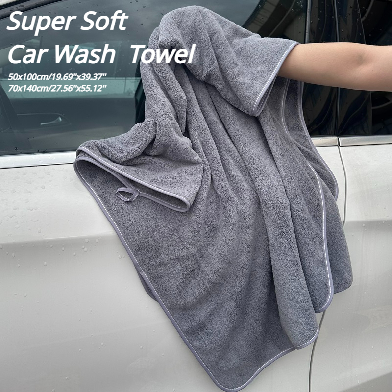 3 Pack Microfiber Cleaning Towels for Cars by Scrub It- Super Absorbent Plush Towel Quick Car Drying, Non-Scratch, Double Layer Wash Cloth to Clean