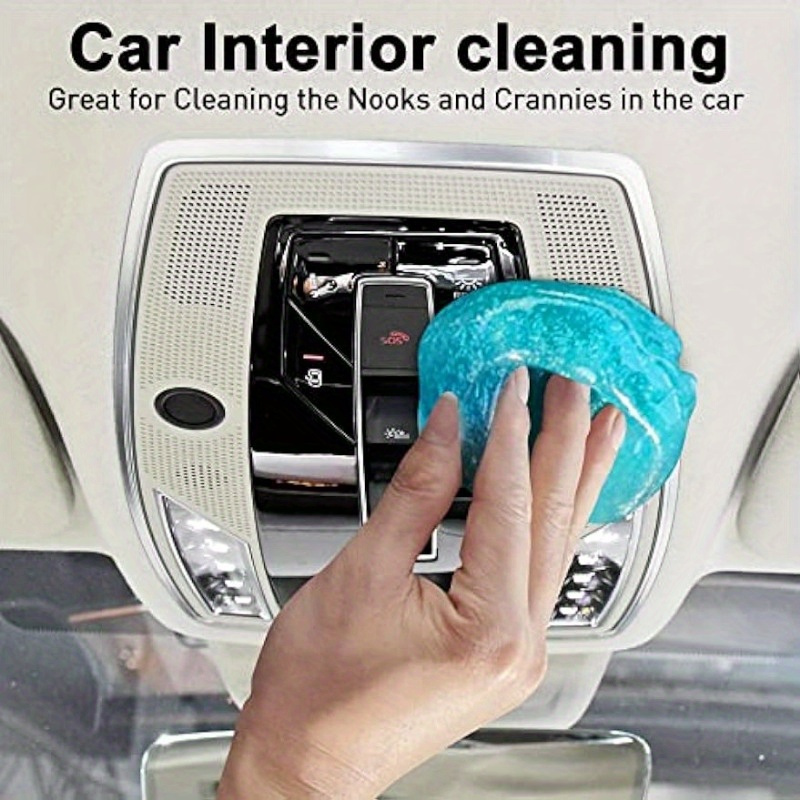 2pcs Car Cleaning Gel, Car Interior Dust And Mud Cleaning Slime, Reusable  General Gel Car Boat Air Outlet Dust Cleaner!