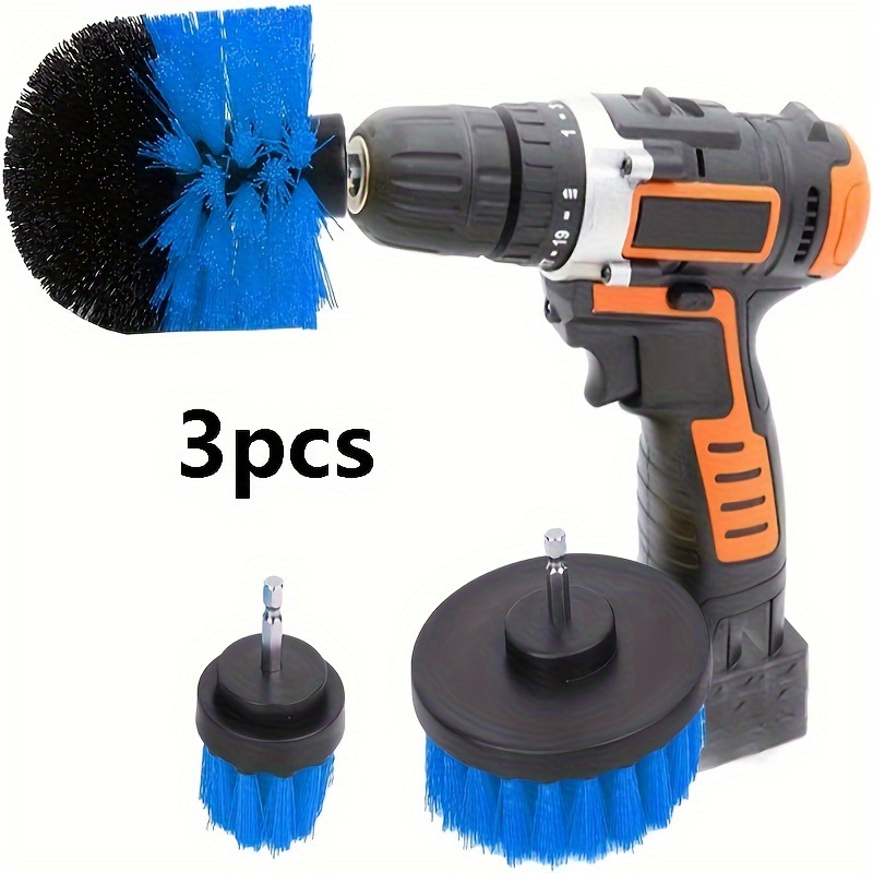 1pcs/3pcs Electric Drill Cleaning Brush Bathroom Surfaces Tub