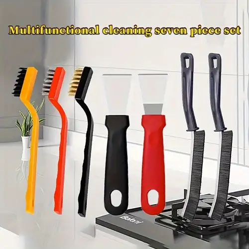 4pcs Hard-Bristled Crevice Cleaning Scrub Brush Household Brush Cleaner  Tool US