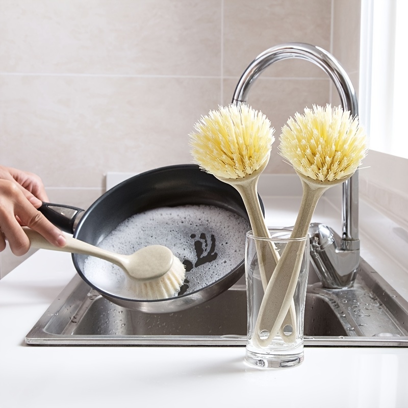 Non-stick Oil Pan & Dish Cleaning Brush, Long-handled Kitchen
