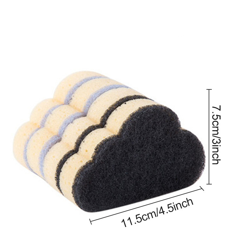 4pcs Washing Cleaning Sponges Multi-Functional Scouring Pads for