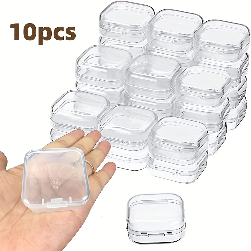 50 PCS 10 oz Slime Containers with Lids and Handles, Plastic 300ml Storage  Bucket Containers, Clear Slime Storage Case for Slime DIY Art Craft