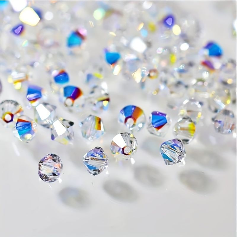 Austrian Crystal Element Bicone Beads Multicolor Faceted - Temu