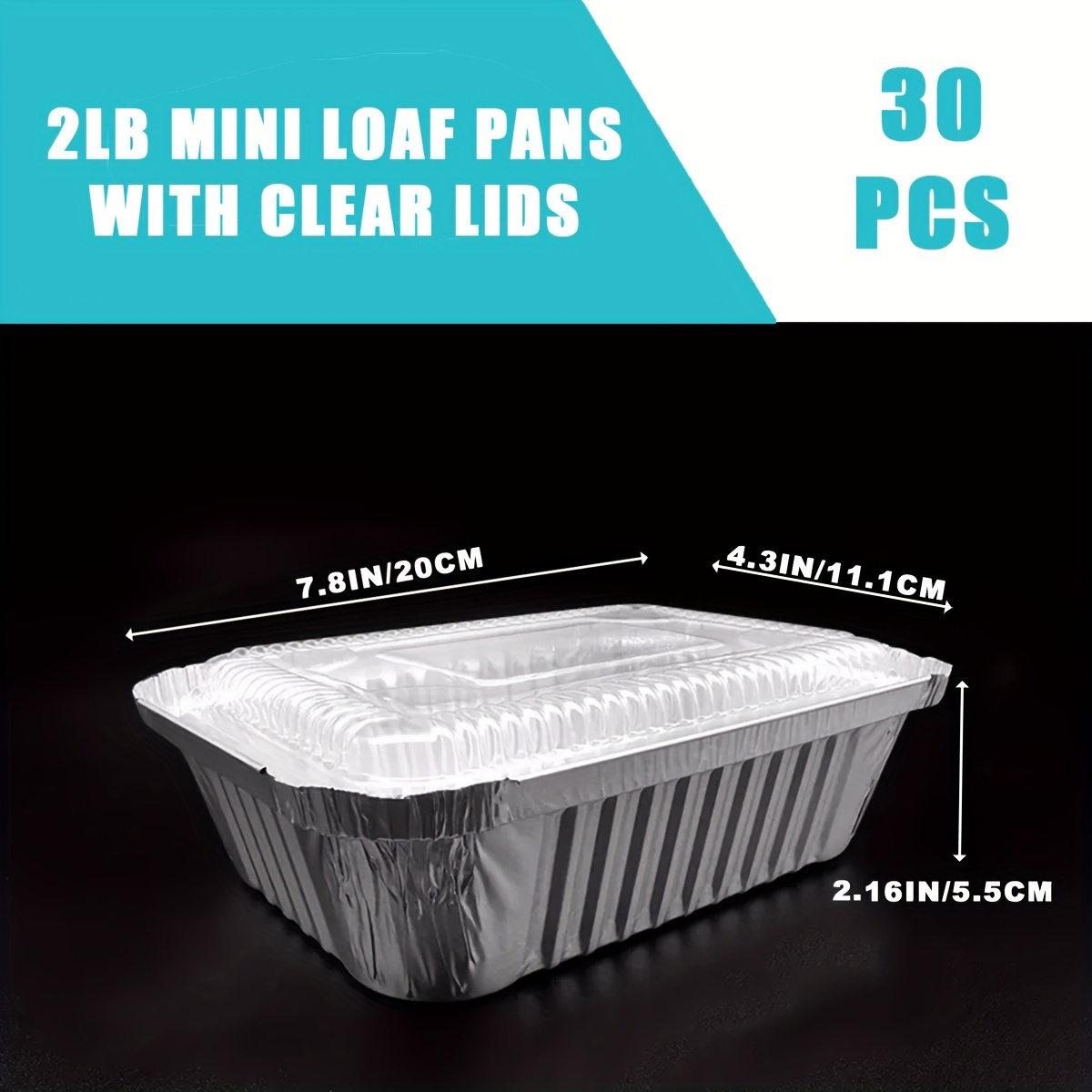 Mini Cake Pan Aluminum Foil Mini Loaf Pans With Lids Baking Cake