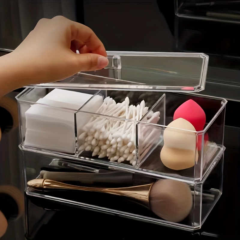 STORi Audrey Clear Vanity Makeup Organizer, 15-Compartment Holder for  Brushes, Eyeshadow Palettes, & Beauty Supplies, Stacks on Audrey Storage  Drawers