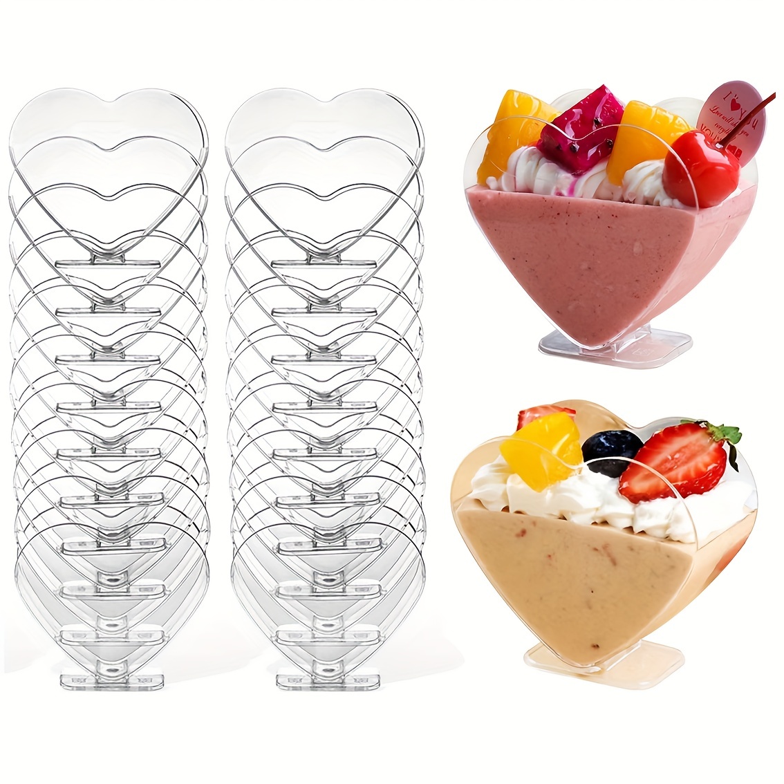 400 Sets 5.5 oz Plastic Portion Cups with Lids Disposable Snack Cups Small  Condiment Cups Clear Dessert Cups with Lids Pudding Cups Snack Containers