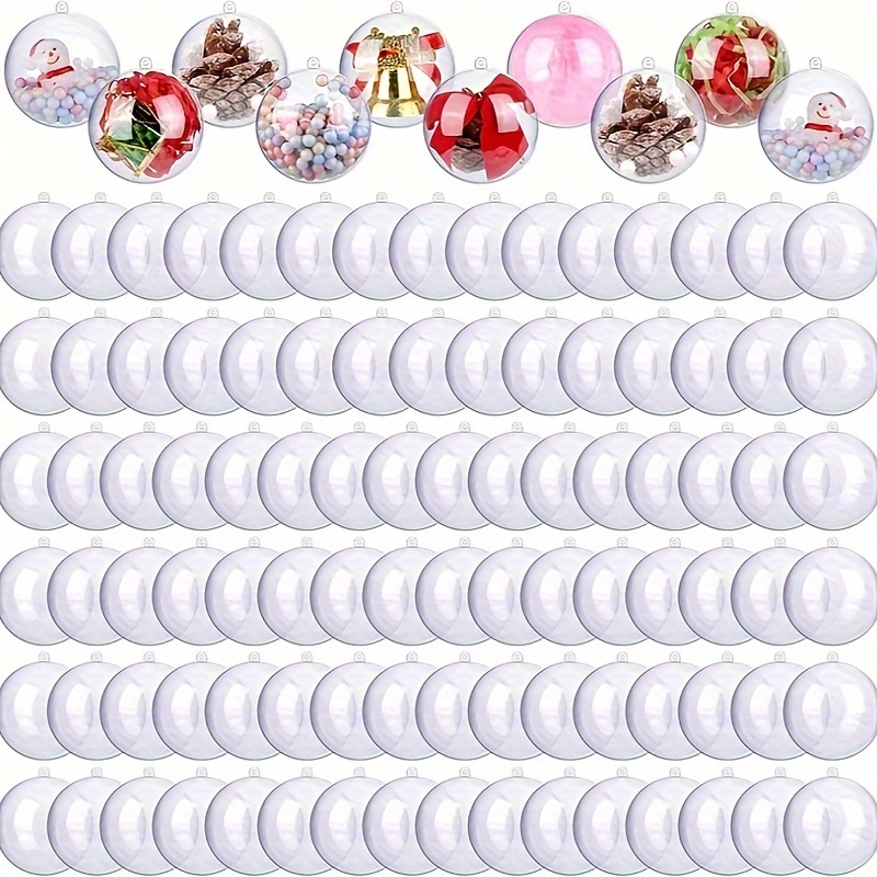  40 Pack Christmas Ornaments Balls,Clear Fillable Ornaments  Balls,Transparent Plastic Craft Ornament Ball with 3 Size for Home  Decor,Wedding,Party(50mm,60mm,70mm) : Home & Kitchen