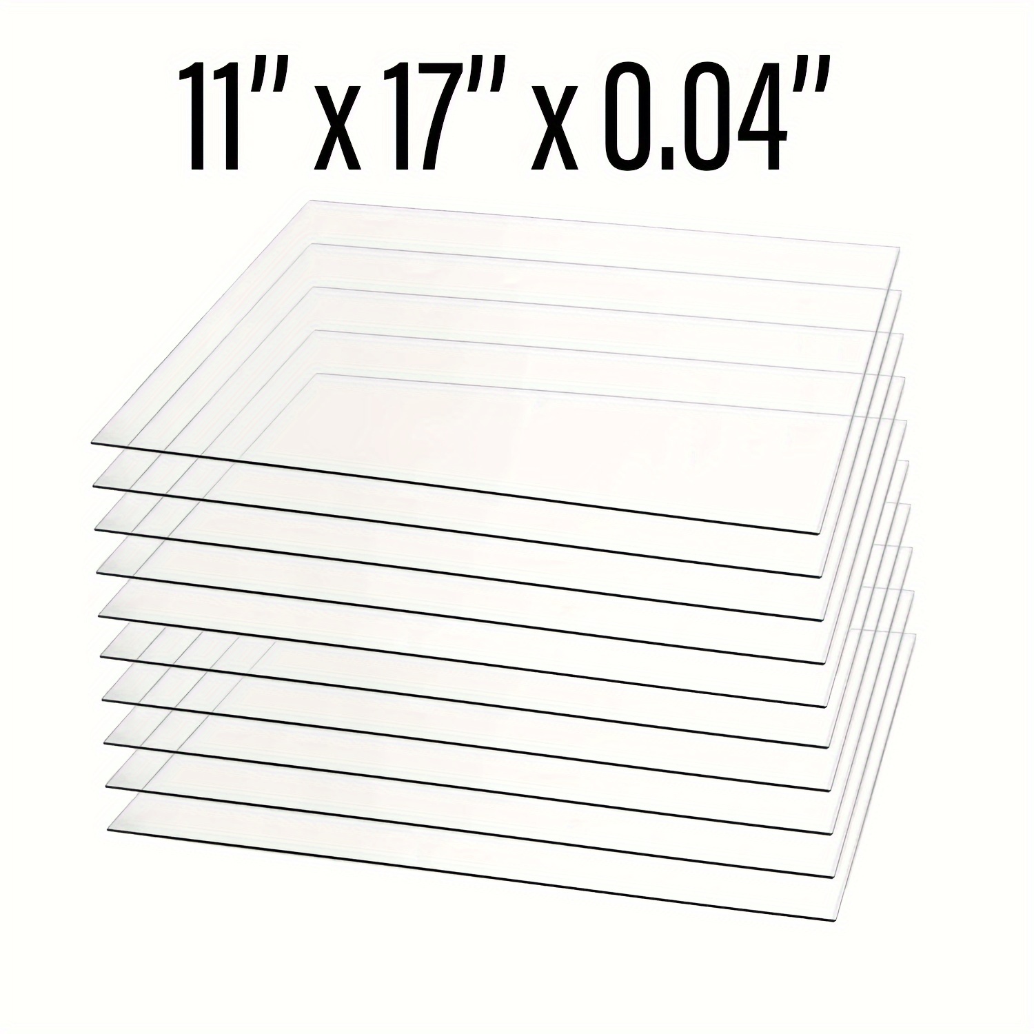 10pcs Transparent Pet Film Heat Resistant Clear Film Sheets Plastic Sheet for Box Packaging Materials DIY Crafts, Size: Small