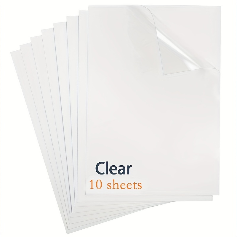 Clear Printable Vinyl Sticker Paper 20 Sheets 8.5x11 inch Waterproof  Self-Adhesive Sheets ONLY for Laser Printer, 100% Transparent Premium  Permanent