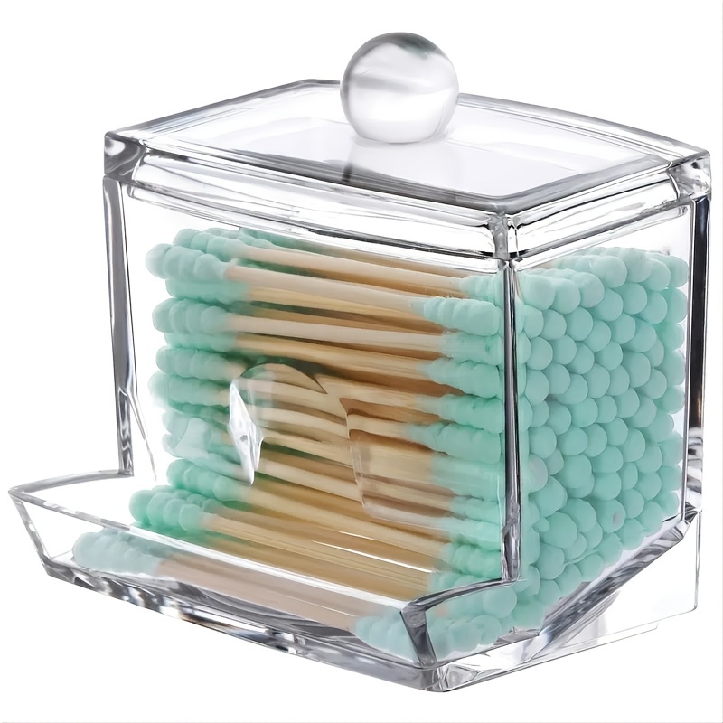 For Cotton Swab Dispenser Home Office Storage Box With Lid Travel