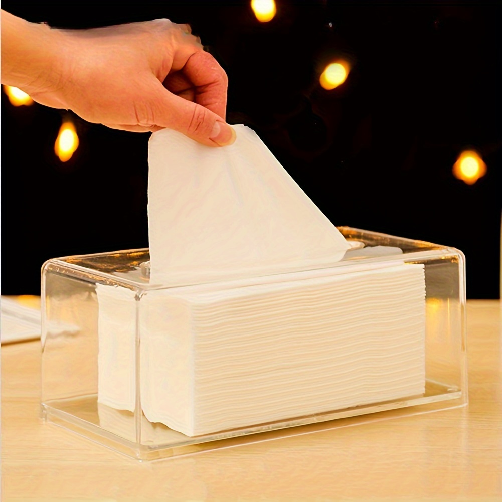 Clear Tissue Box Cover - Temu