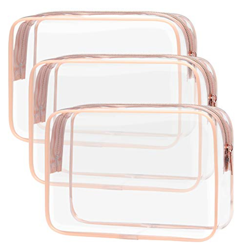 Neceser transparente - Bolsa de maquillaje de PVC - Estuche grande  transparente para cosméticos - Cubo de embalaje transparente con asa -  Bolsa