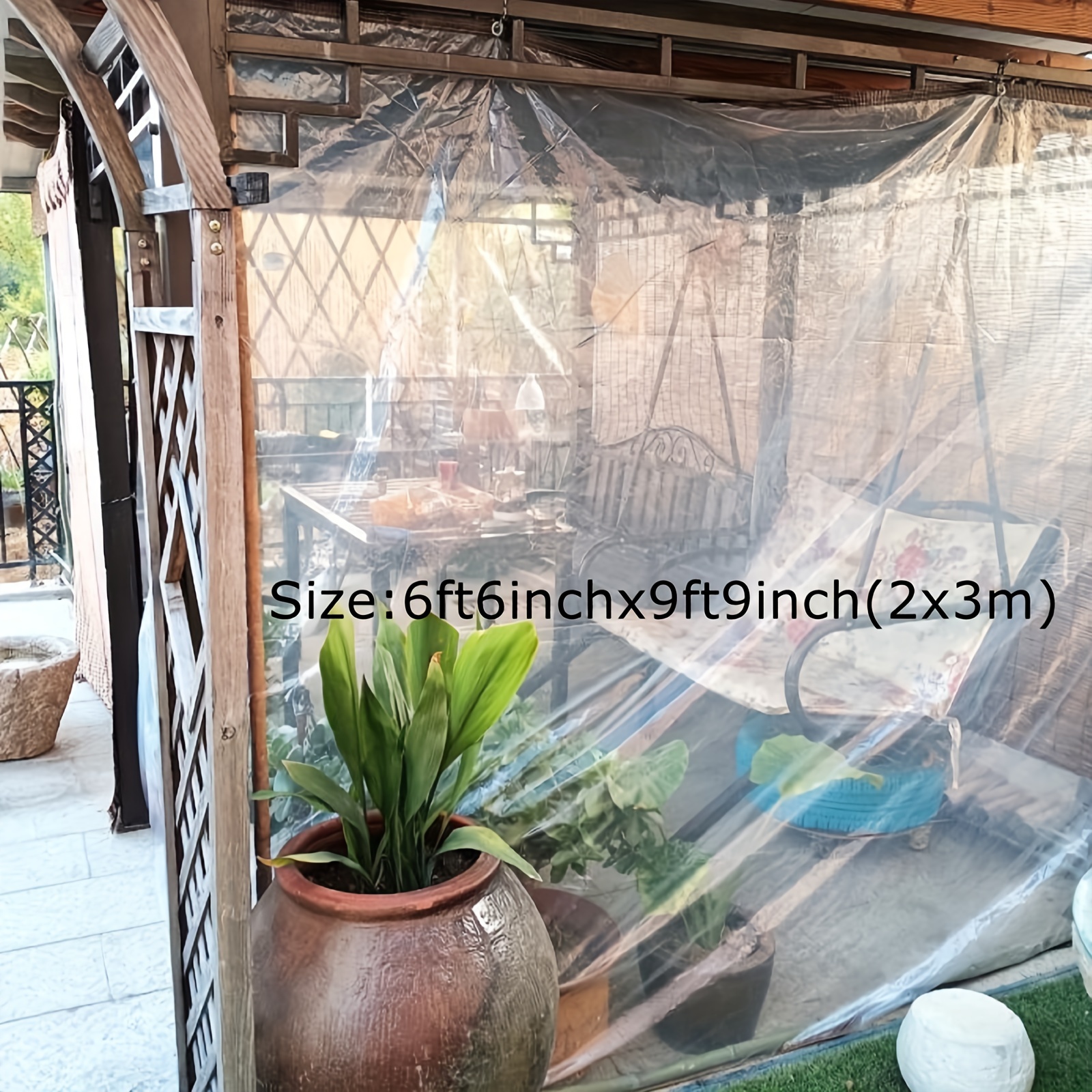 Clear Waterproof Greenhouse Tarp, Snowproof & Rainproof Pe Tarpaulin For  Plants Greenhouse, Camping Supplies, Chicken Choop, Garden Patio Lawn - Temu