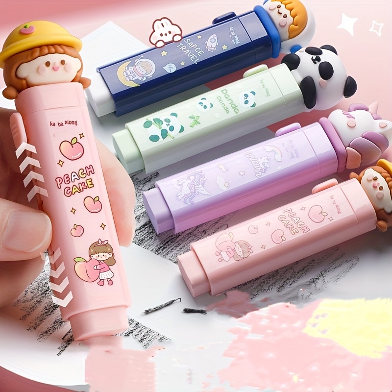 Cute Animal Roller Eraser With Roller Cleaning Built in - Temu