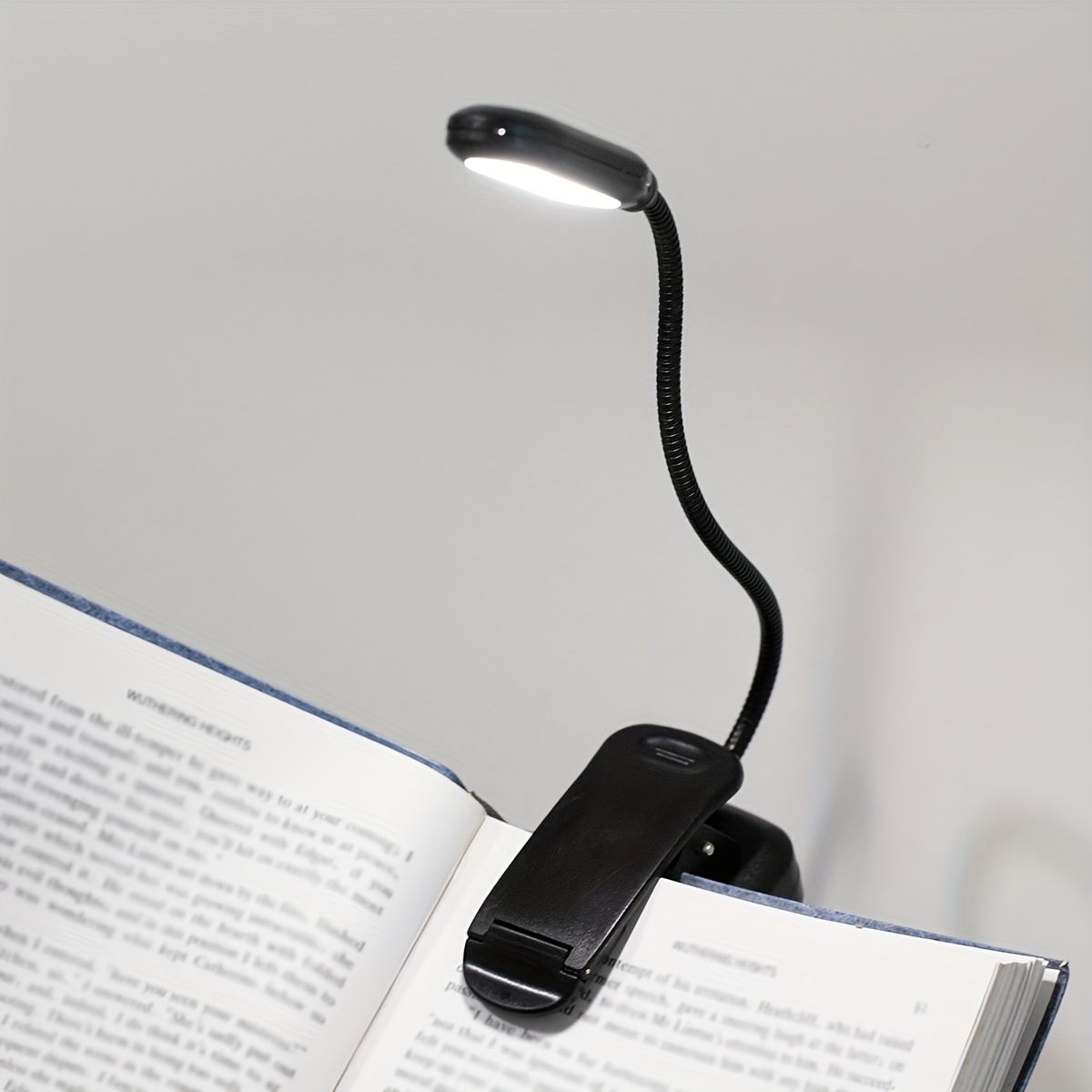 Luce di lettura Porta libri a LED Luce per libri, Luce da lavoro portatile  e flessibile, Luce per la visione notturna di apprendimento