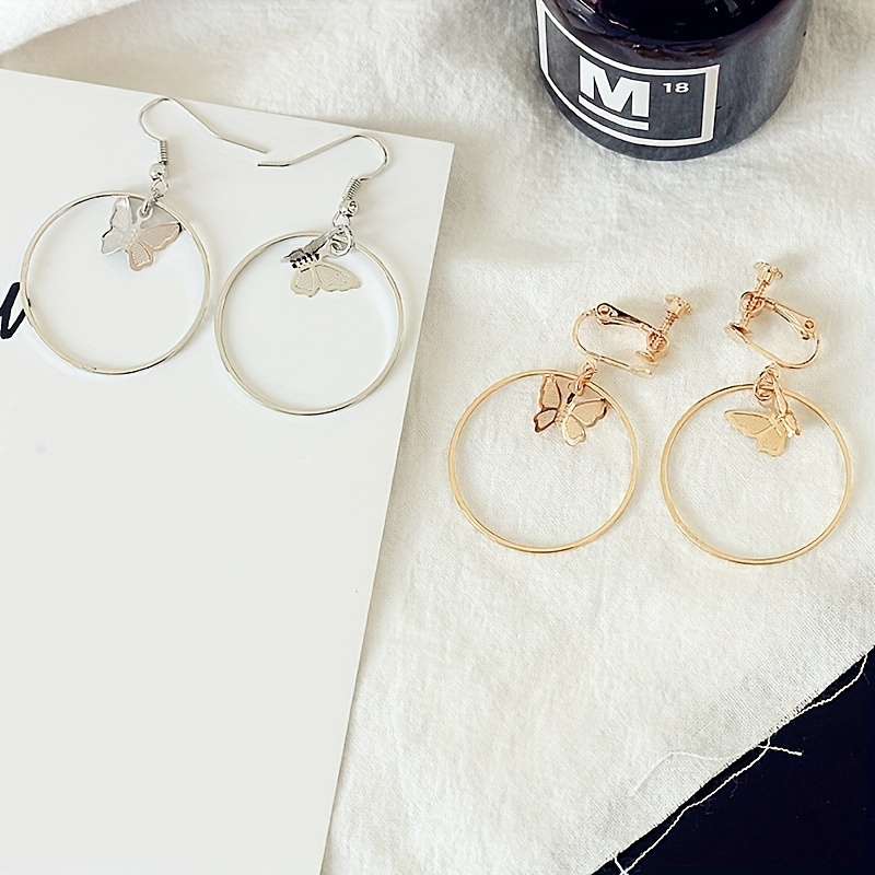 Wholesale Fashion Exaggerated Geometry Circle Zircon Letter Love Titanium  Steel Hoop Earrings From m.