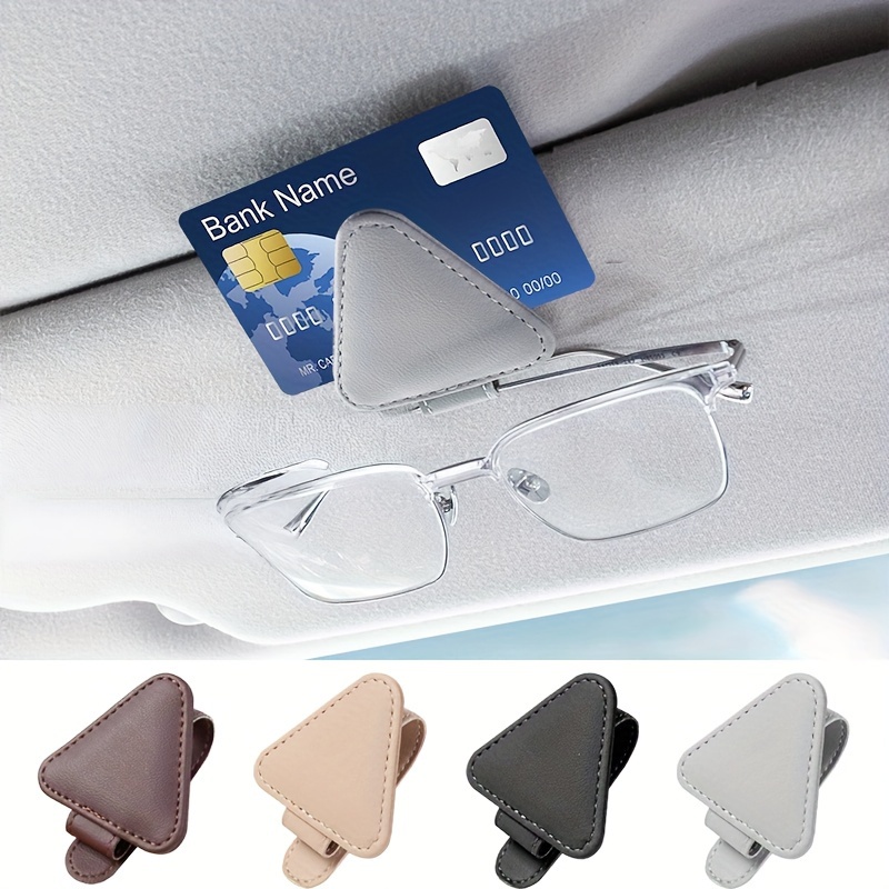 Universal Leder Sonnenblende Brille Clip Autokarte Ticket Verschluss  Tragbare Sonnenbrille Halter Clips Auto Interieur Accessoires