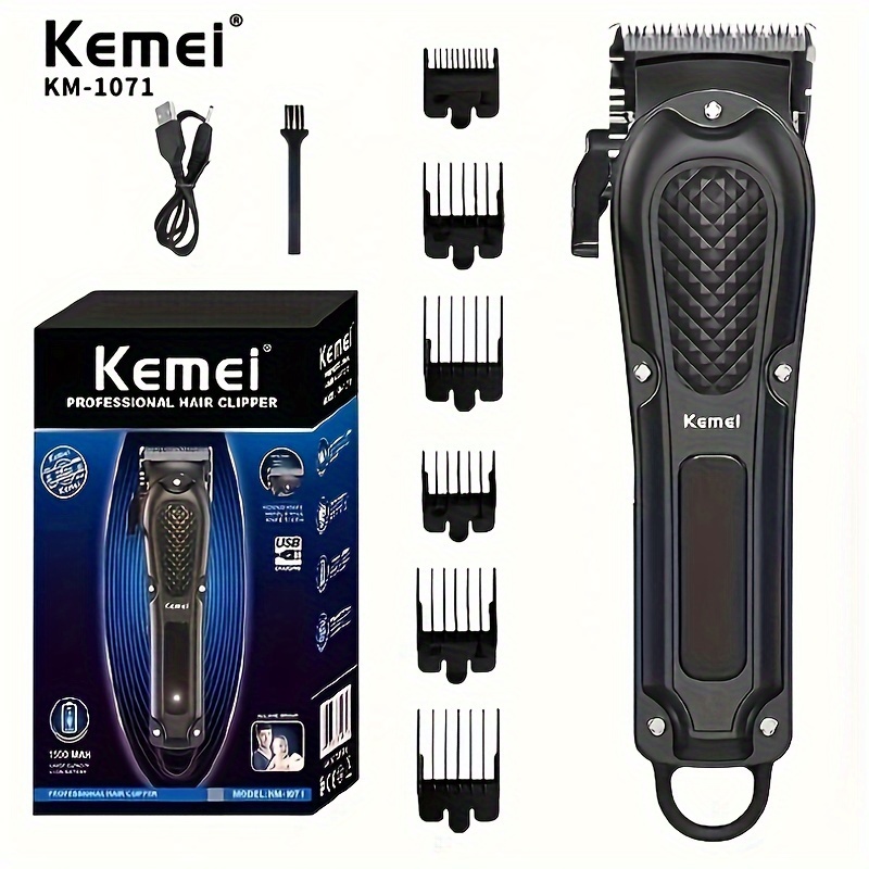 Kemei Professional Beard/Hair Trimmer with 0mm Bald Blade Hair Clippers for  Men Stylists and Barbers Cordless Rechargeable Quiet