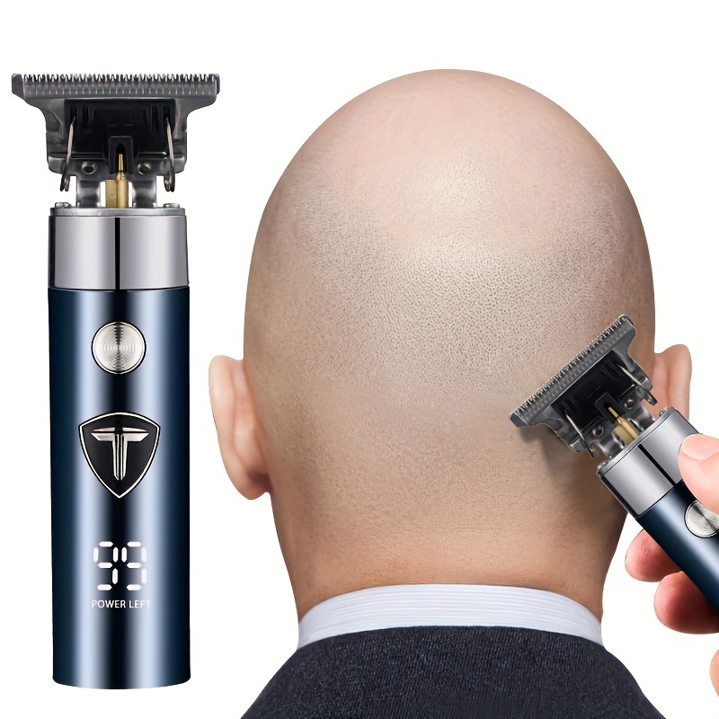 Rasoio Elettrico Uomo LED Lama Acciaio Inox Velocità Regolabile Barba  Capelli Corpo Display Digitale LCD Ricarica