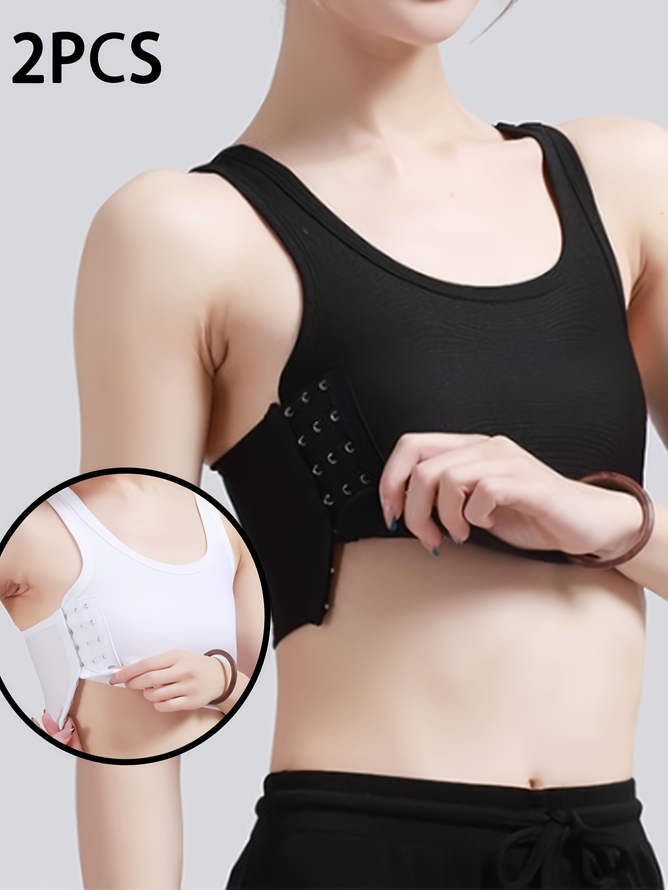 Ultra Fit Shockproof Sports Vest - Compression Post Surgery Front Closure  Full Coverage Thin Comfort Soft Underwear Bra for Women(2-Packs) 