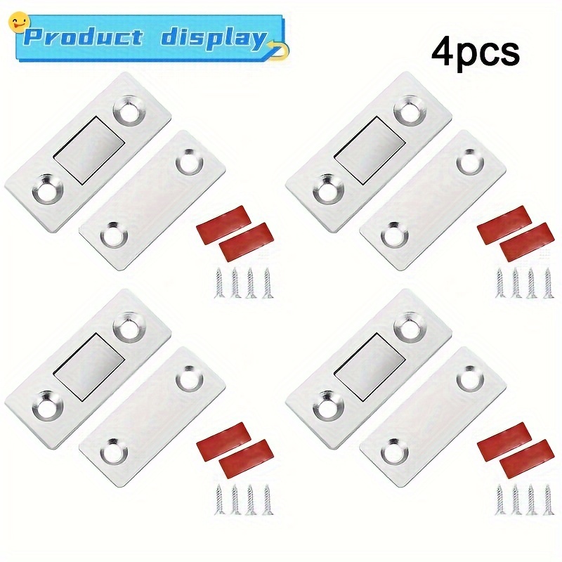 8sets Push To Open Door Opener Adjustable Cabinet Push Open Latch Durable  Heavy Wardrobe Touch Latch With Screws Magnetic Push Latch For Cupboard