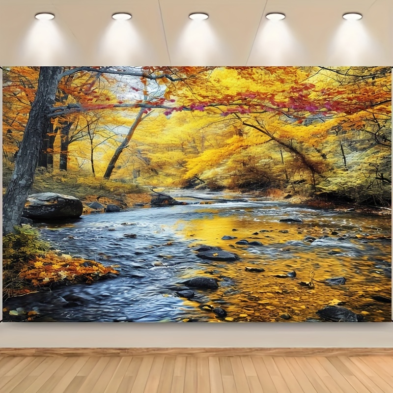 1pc Bridge Side Scenery Hd Canvas Painting Art Posters - Temu