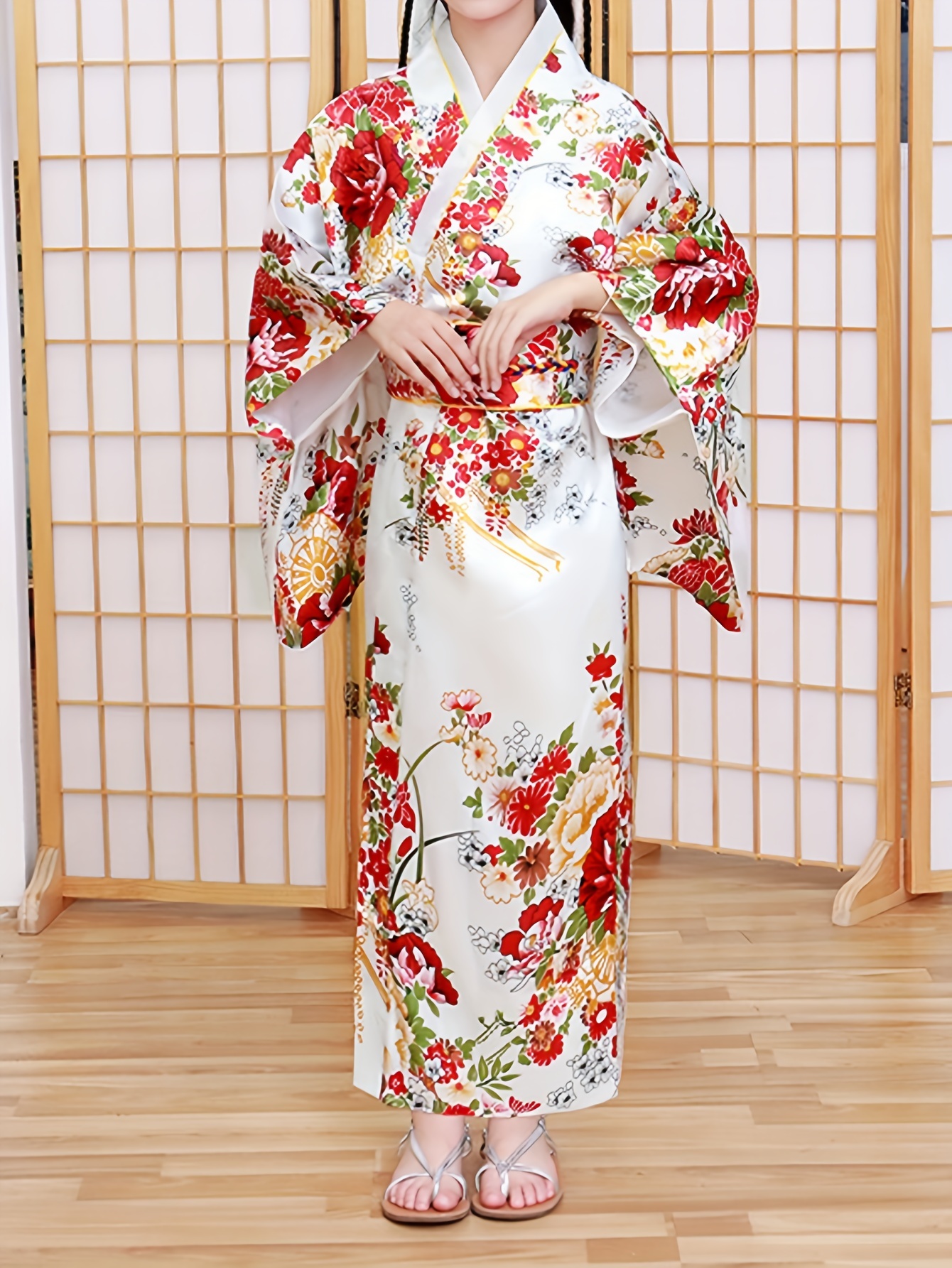 Women Japanese Kimono Coat Loose Casual Yukata Outwear Top Retro Long  Sleeve Men