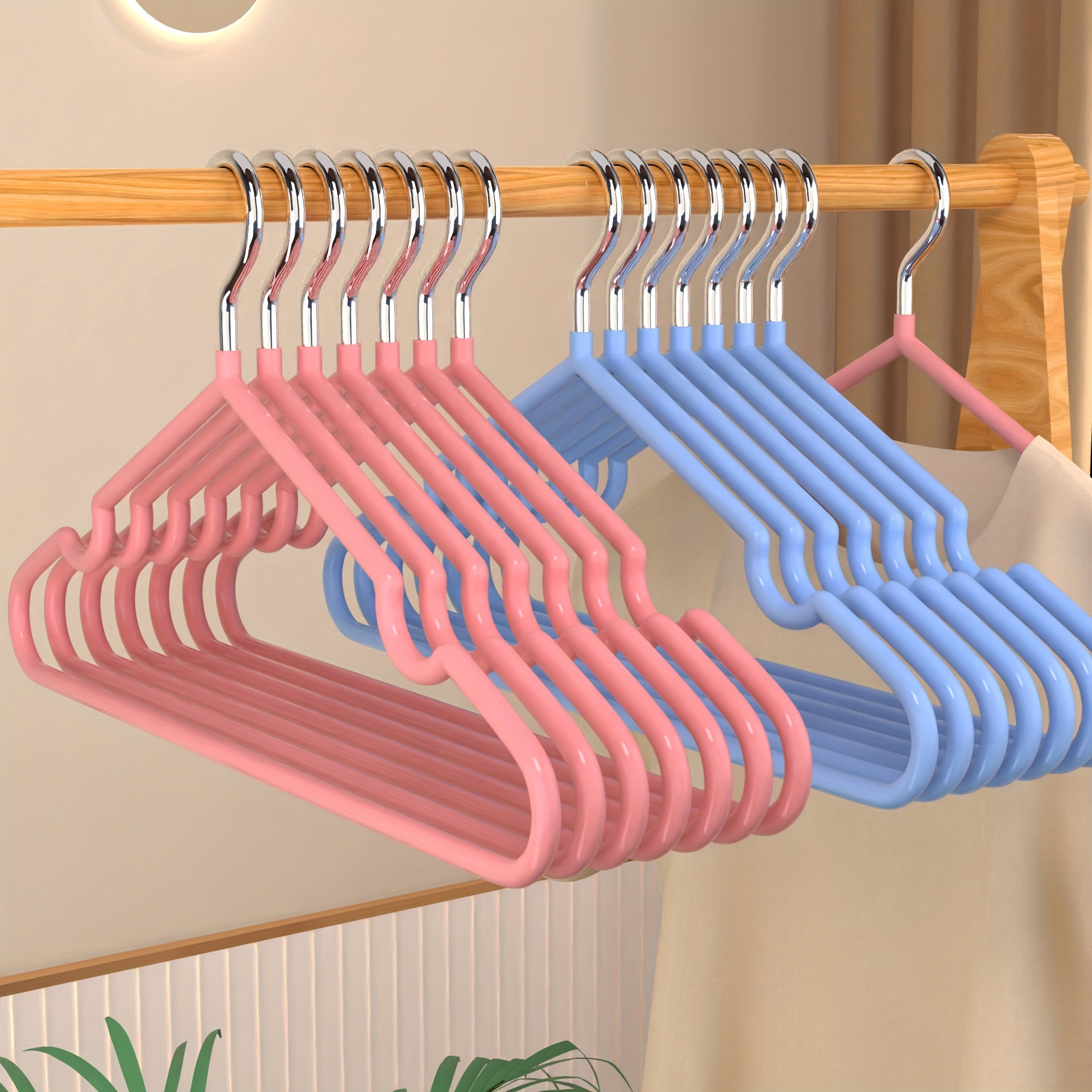 10pcs Nonslip Wide Shoulder Plastic Clothes Hangers, Adults' Strong Suit  Hangers For Wardrobe, Closet, Dorm Room, Etc.