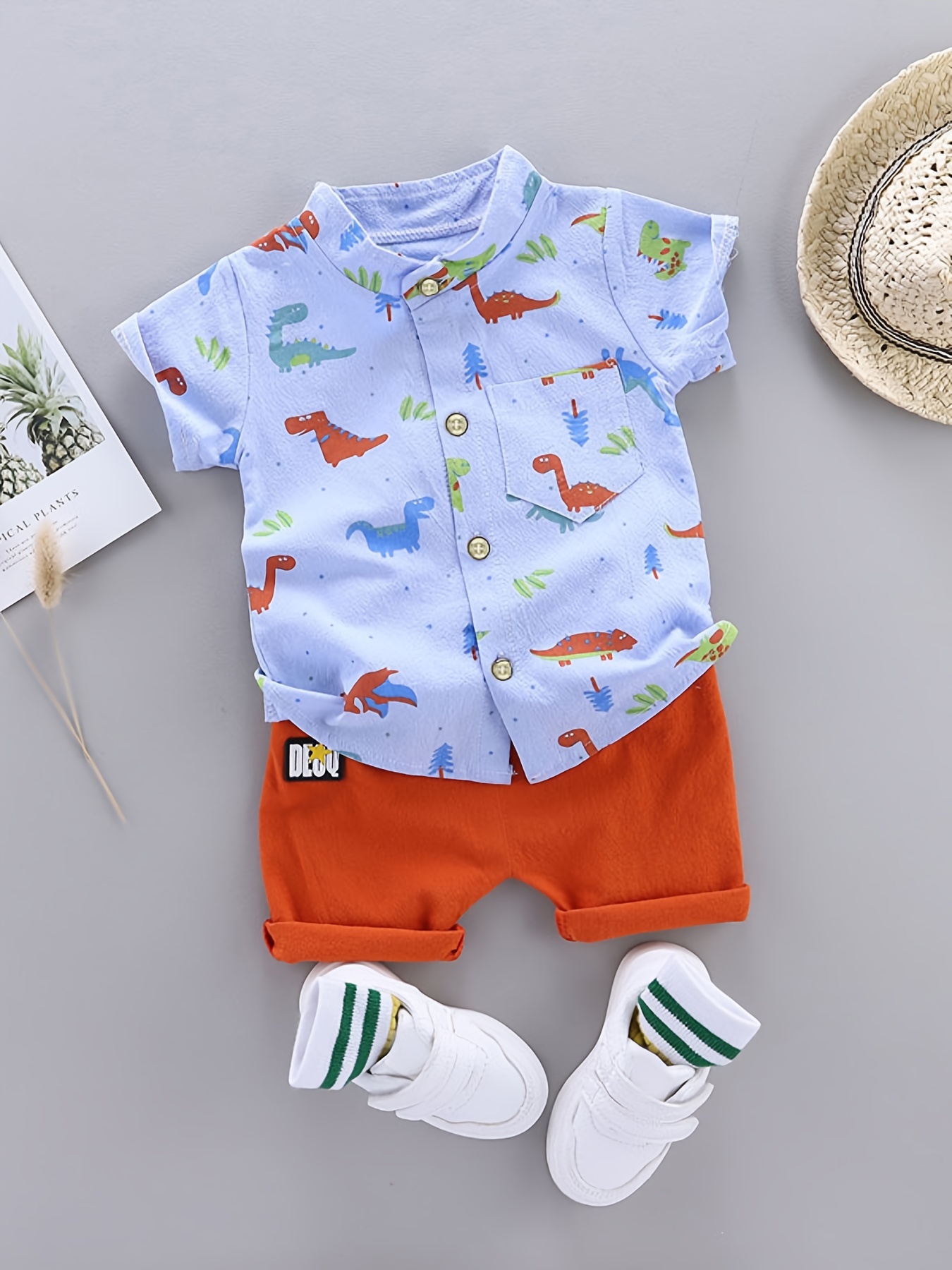 T Shirt and Striped Pant Clothing Set for Baby Boy - 3-6 months