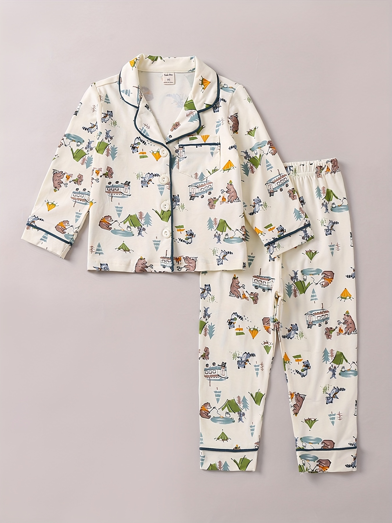 Boys Button Up Pajamas - Temu