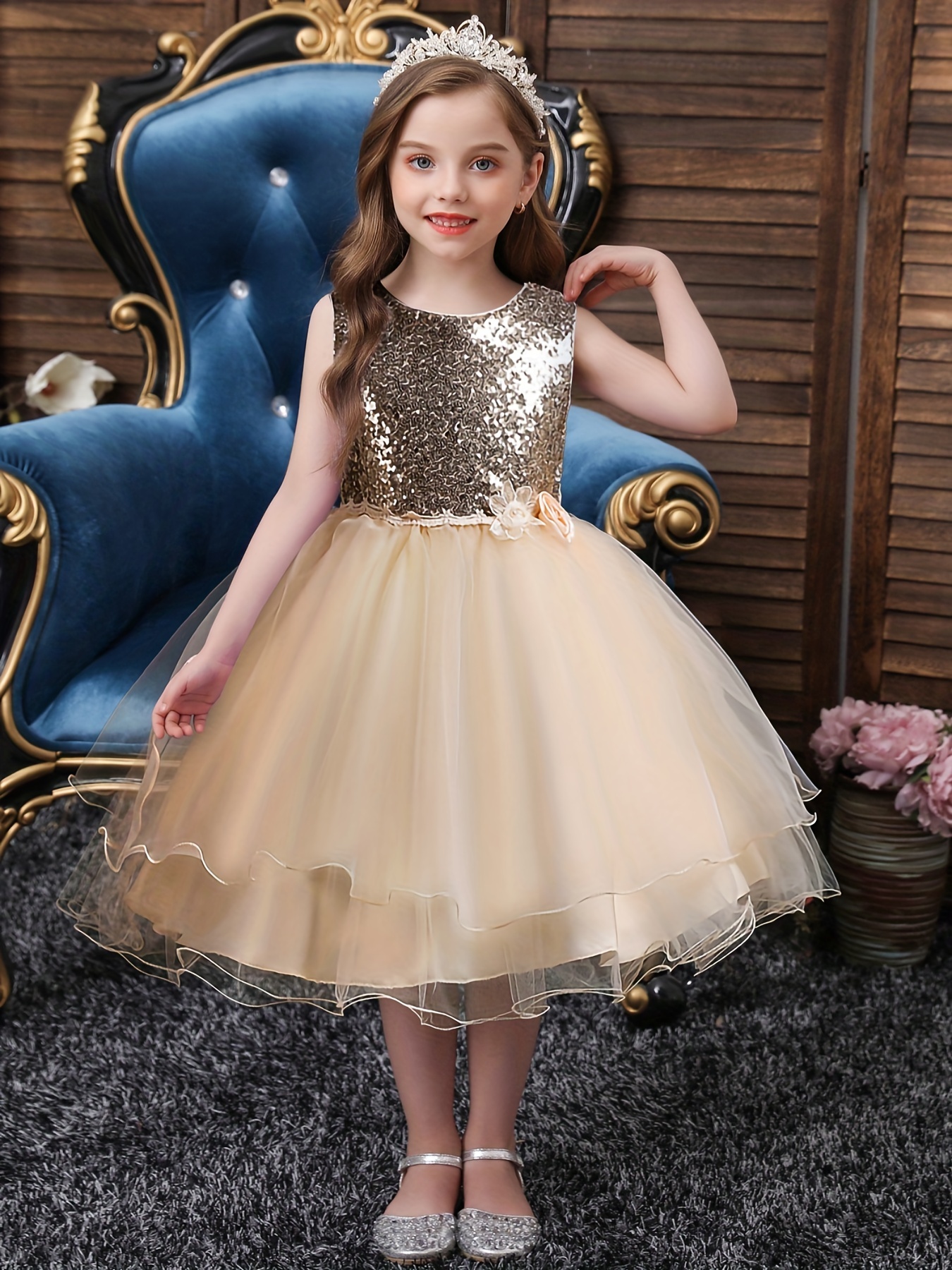 Rose gold dress for sales girl