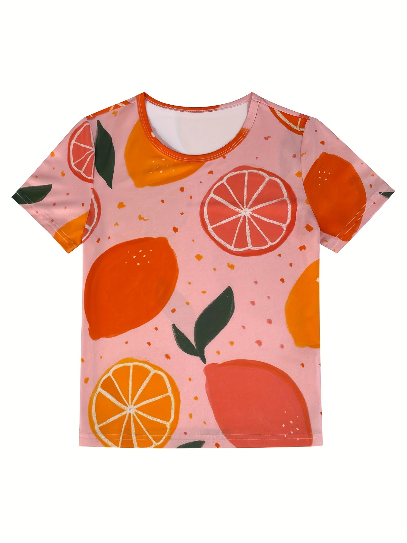 Camiseta de tirantes de rizo lisa naranja niña