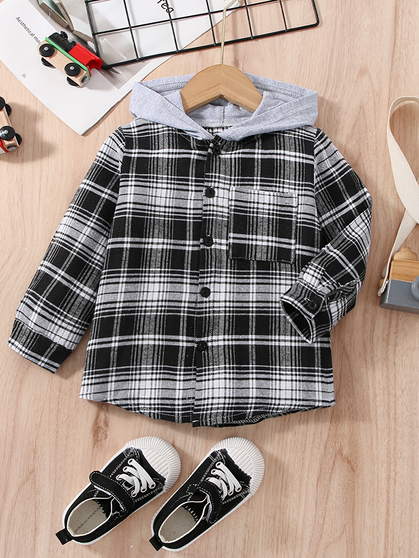 Boys hotsell flannel hoodie