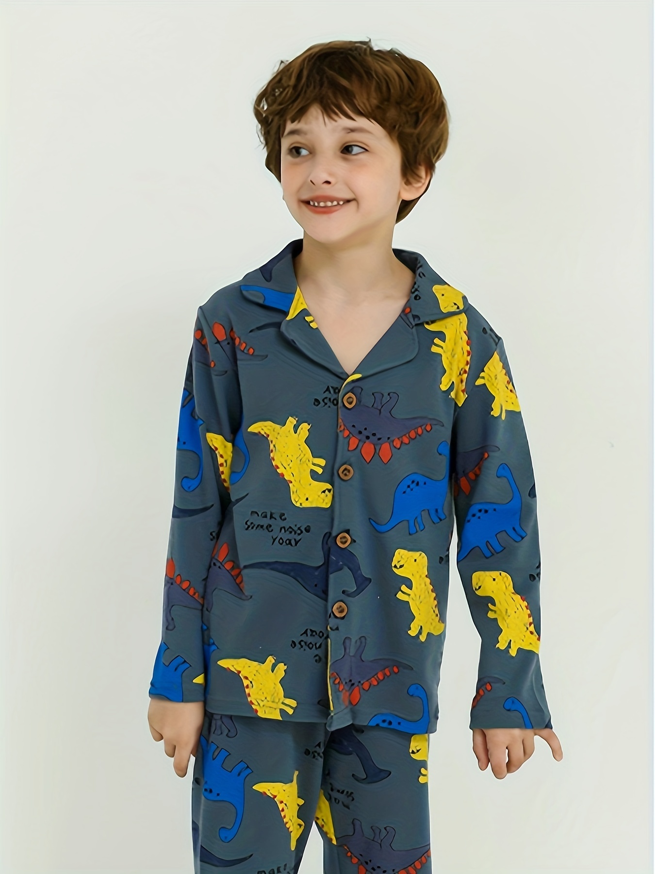 Ropa para niños, pijamas para niños y niñas, pijamas de felpa con dibujos de  dinosaurios para bebés, ropa de dormir cálida de Navidad, ropa de noche para  adolescentes de invierno