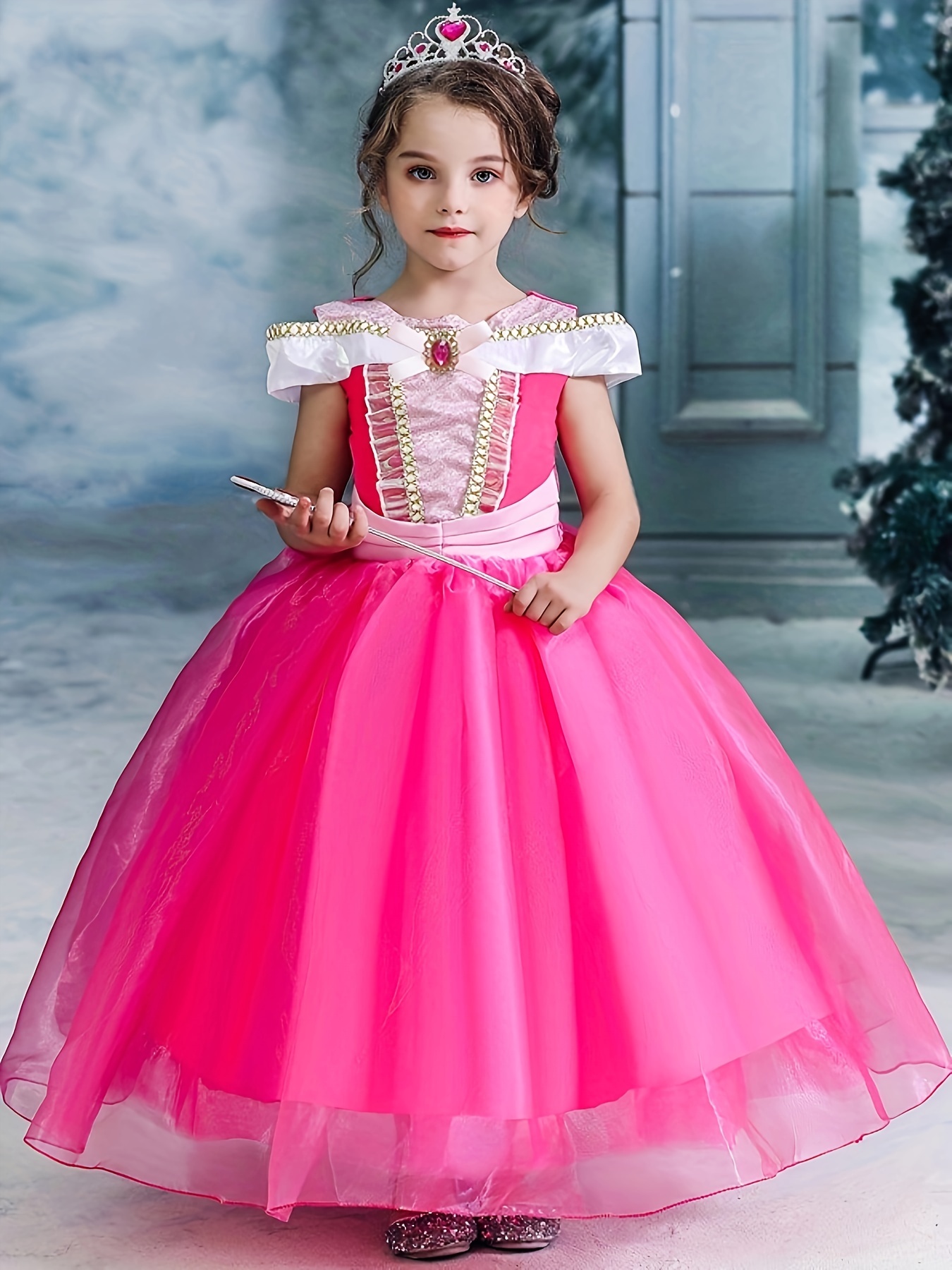 Zapatos de vestir de princesa para niñas, juego de tacones de princesa,  tiaras y joyas, regalos para niños pequeños para edades de 3, 4, 5, 6,  regalos de cumpleaños para niñas 