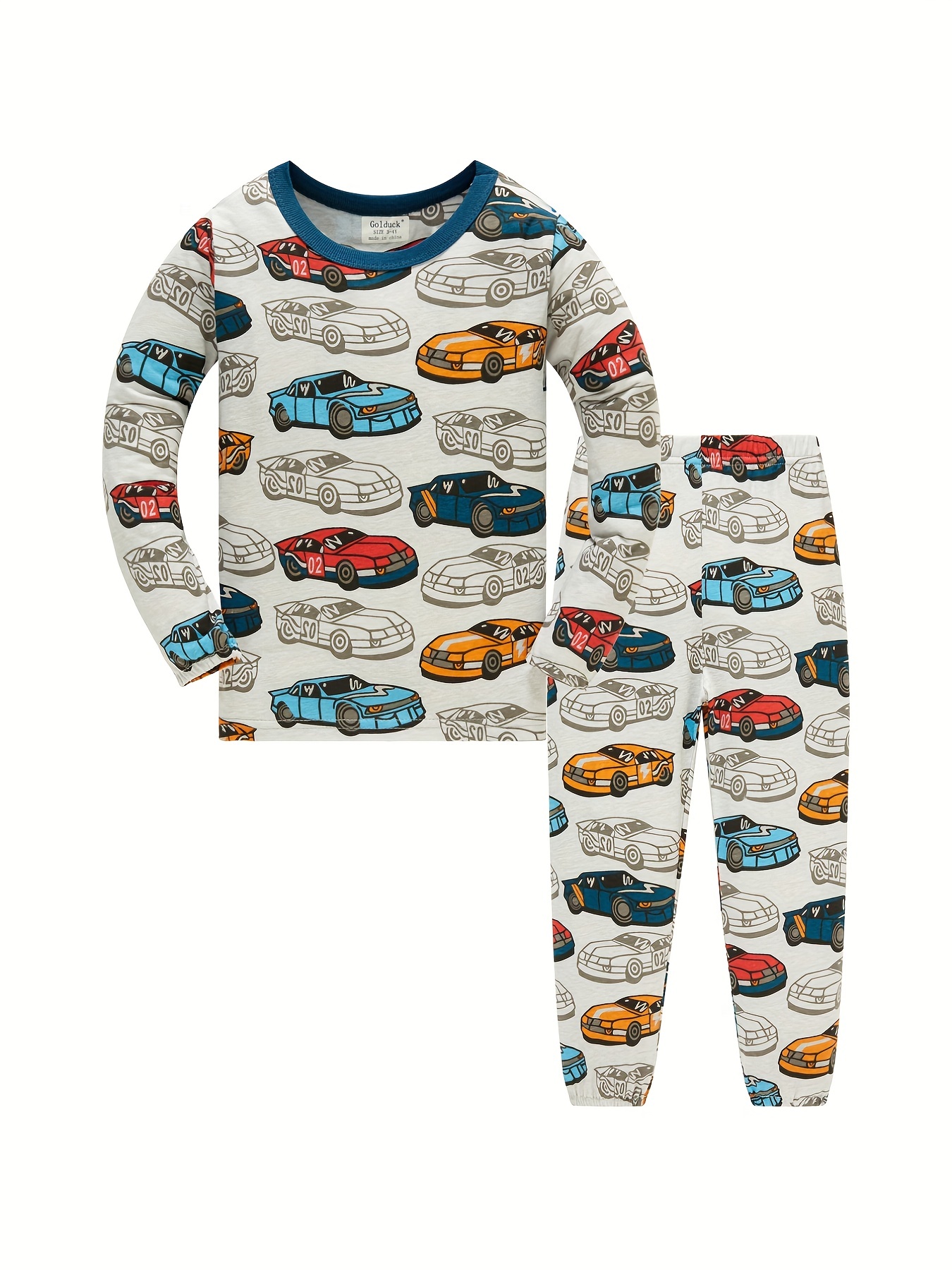 Pijama Infantil Modal Estampado Dinosaurios y Coches, Pijamas de