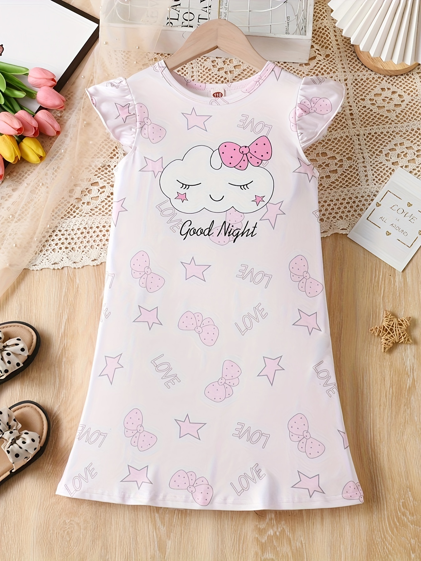 Conjunto Vestidos Dormir Niñas Pequeñas Muñecas Ropa Dormir - Temu