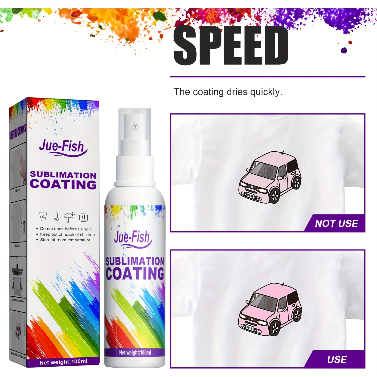 New Sublimation Coating Spray for Cotton T-SHIRTS & polyester 3.38 oz