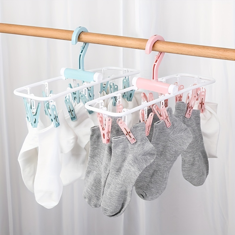 40Pcs Laundry Sock Clips Socks Hanger Laundry Clothes Clips Clothespins  Clips Drying Racks Drying or Hanging Clips