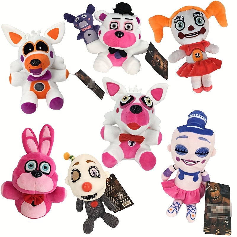 Jogos de moda sundrop moondrop fnaf brinquedos de pelúcia bonito macio  recheado dos desenhos animados jogo