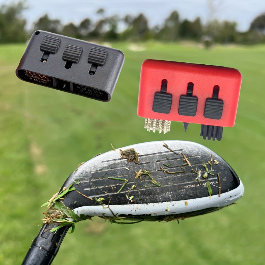 2 Sided Golf Club Brush Cleaner Retractable Groove Cleaning Tool