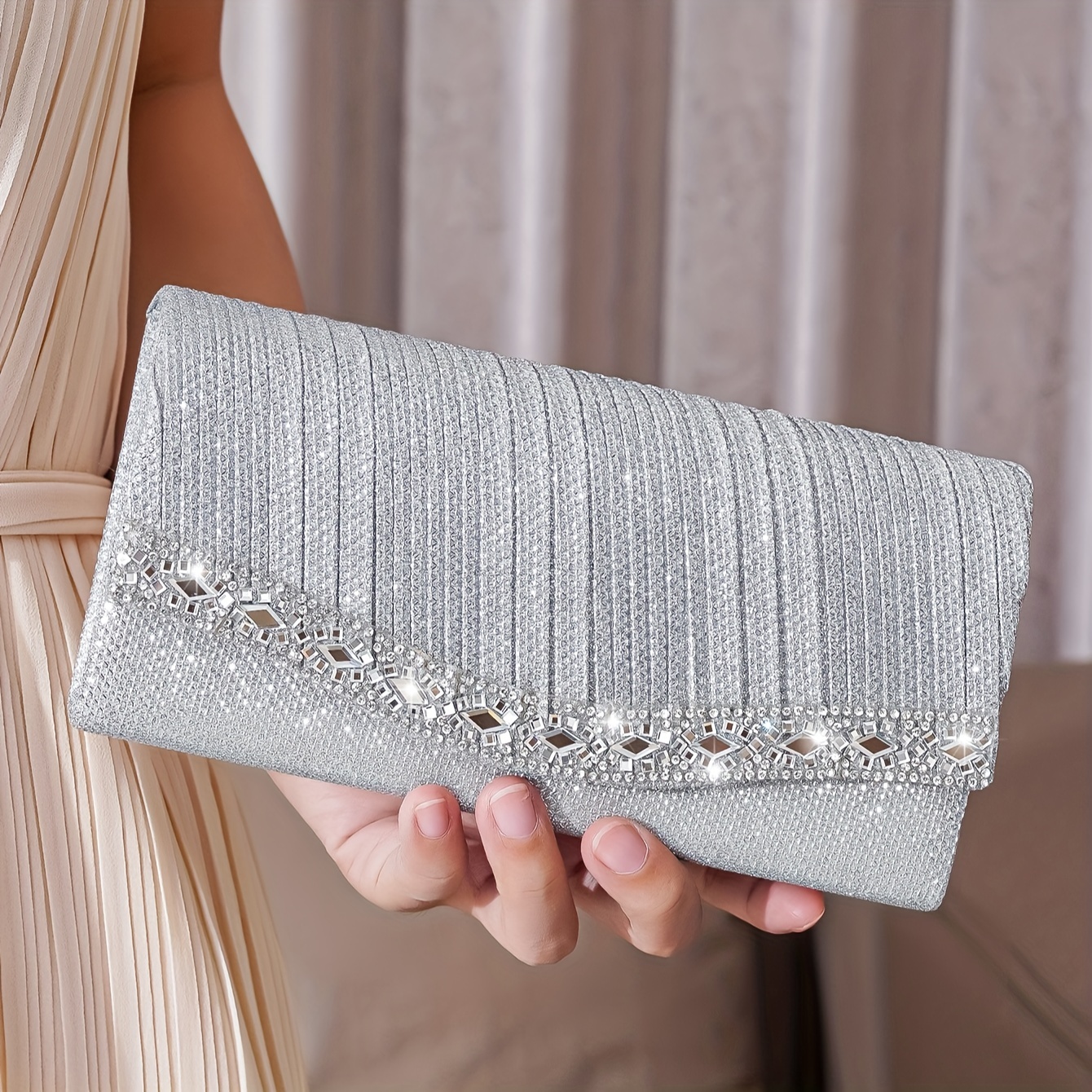 TINDTOP Clutch Purses for Women, Formal Evening Clutch Bags Shoulder Envelope Party Handbags Wedding Cocktail Prom Clutches