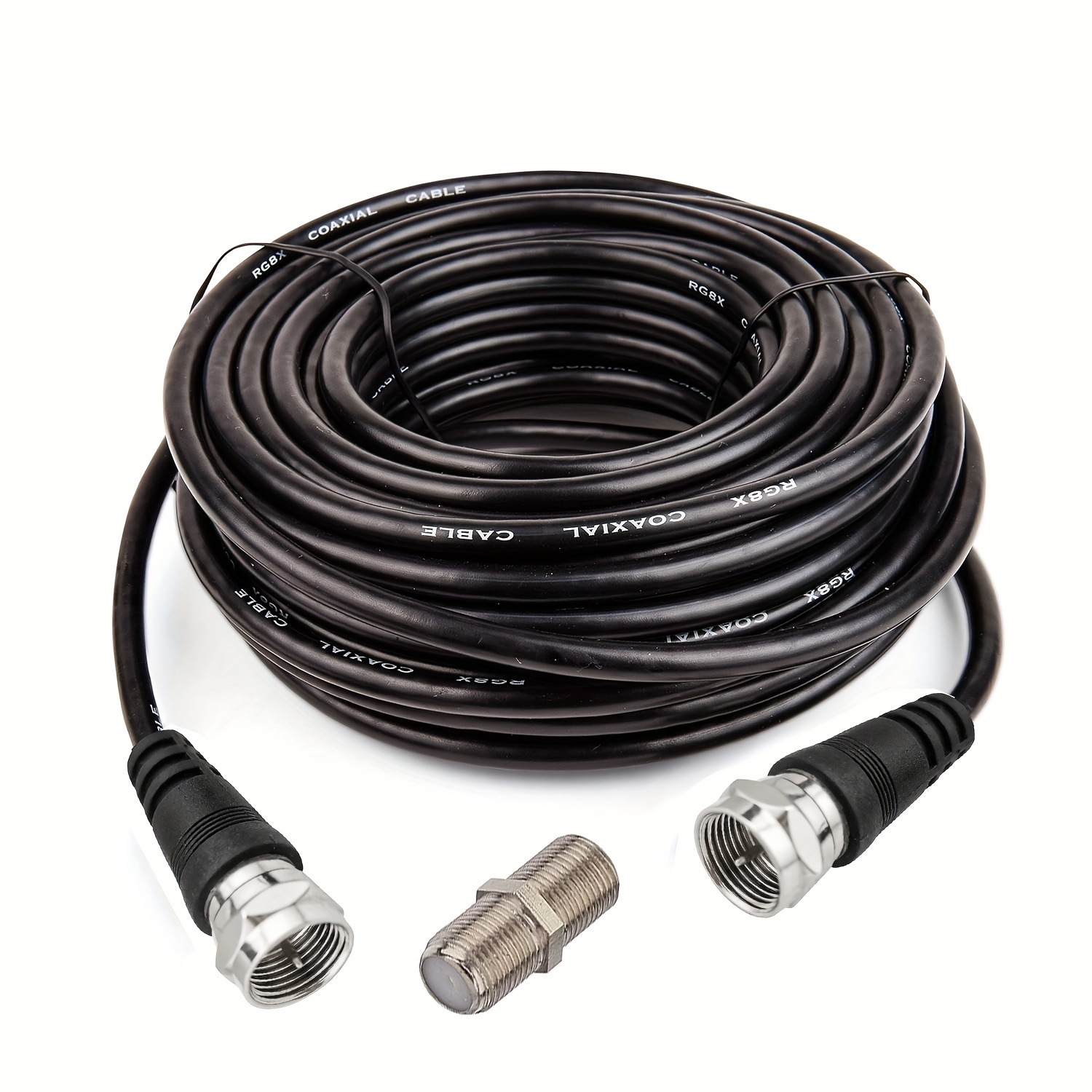 50 pies de color blanco RG6 Cable coaxial digital Blindaje de PVC
