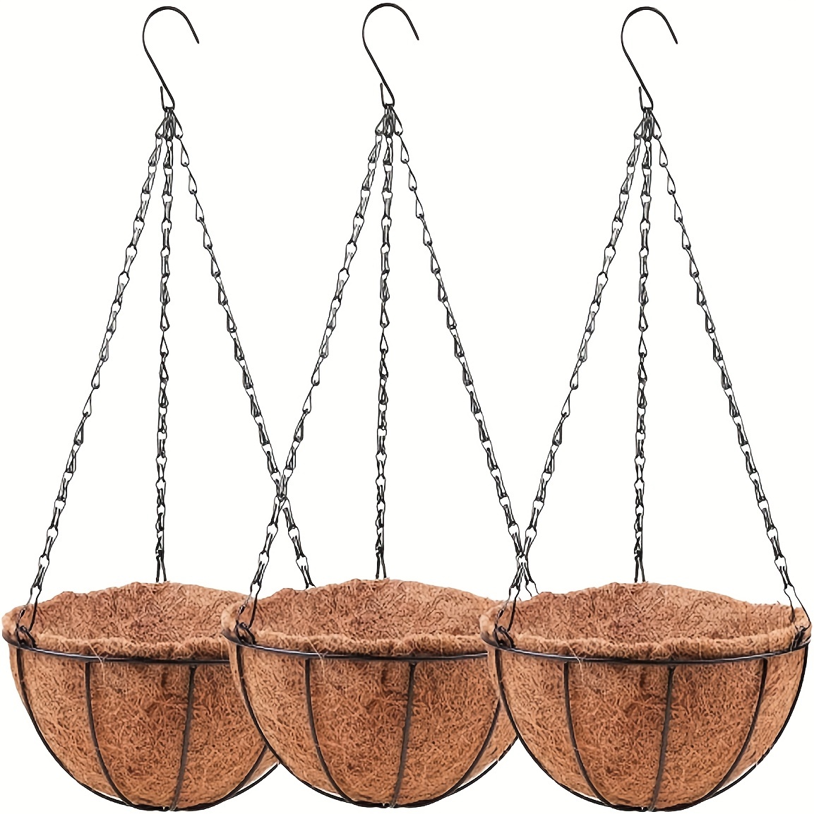 Hanging Basket with Detachable Hooks - Hens Mesh Design