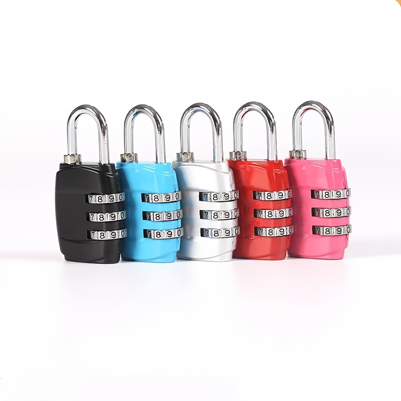 3pcs Small Locks with Keys, Multicolor Luggage Padlocks Mini Suitcase Keyed Lock Metal Padlocks for Bag Box Diary Storage Cabinet School Gym