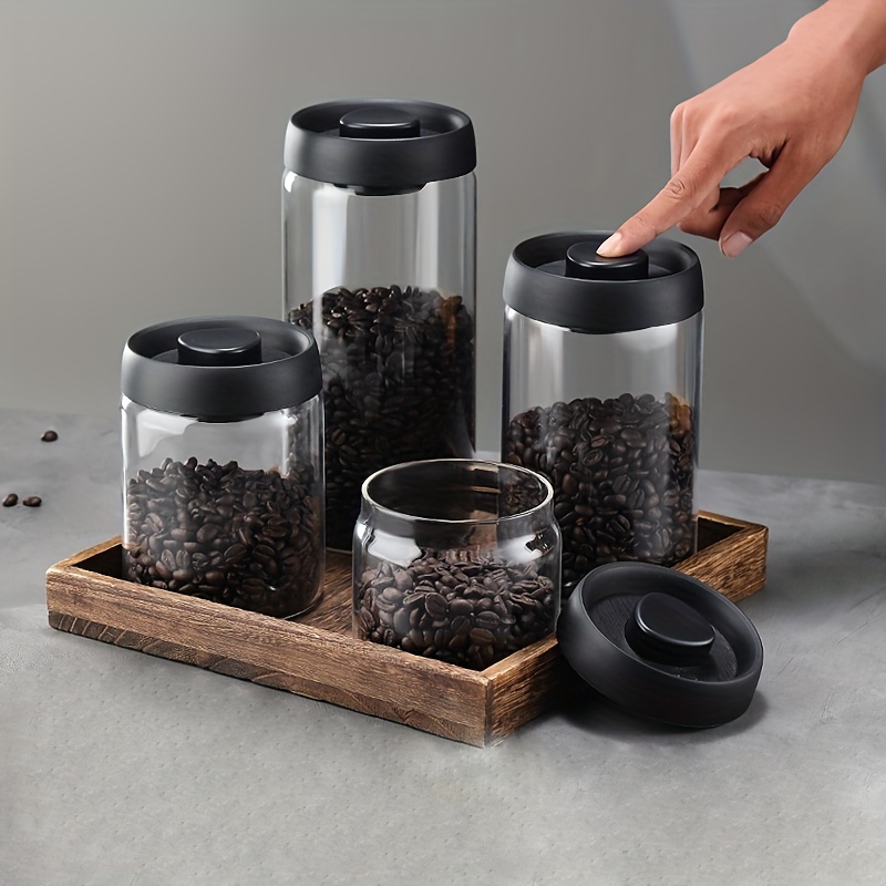 ShanSon Recipiente hermético para café de acero inoxidable, recipiente de  almacenamiento de granos de café con cuchara, recipiente de café para