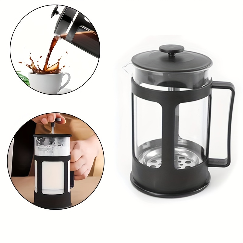 French Press Coffee Maker Clear French Coffee Press Heat Resistant Portable French  Coffee Press For Camping Travel Coffee Pot Household Tea Maker Filter Pot  Kitchen Tools - Temu