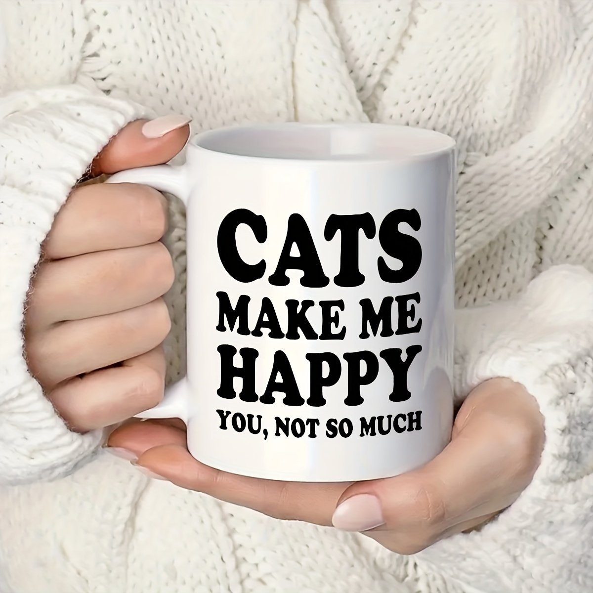  Taza de gato divertido lindo gato taza única amante de los gatos  taza de café Cool gatito 11oz 15oz taza gatos Make Me Happy You no tanto  diseño de gato Regalos